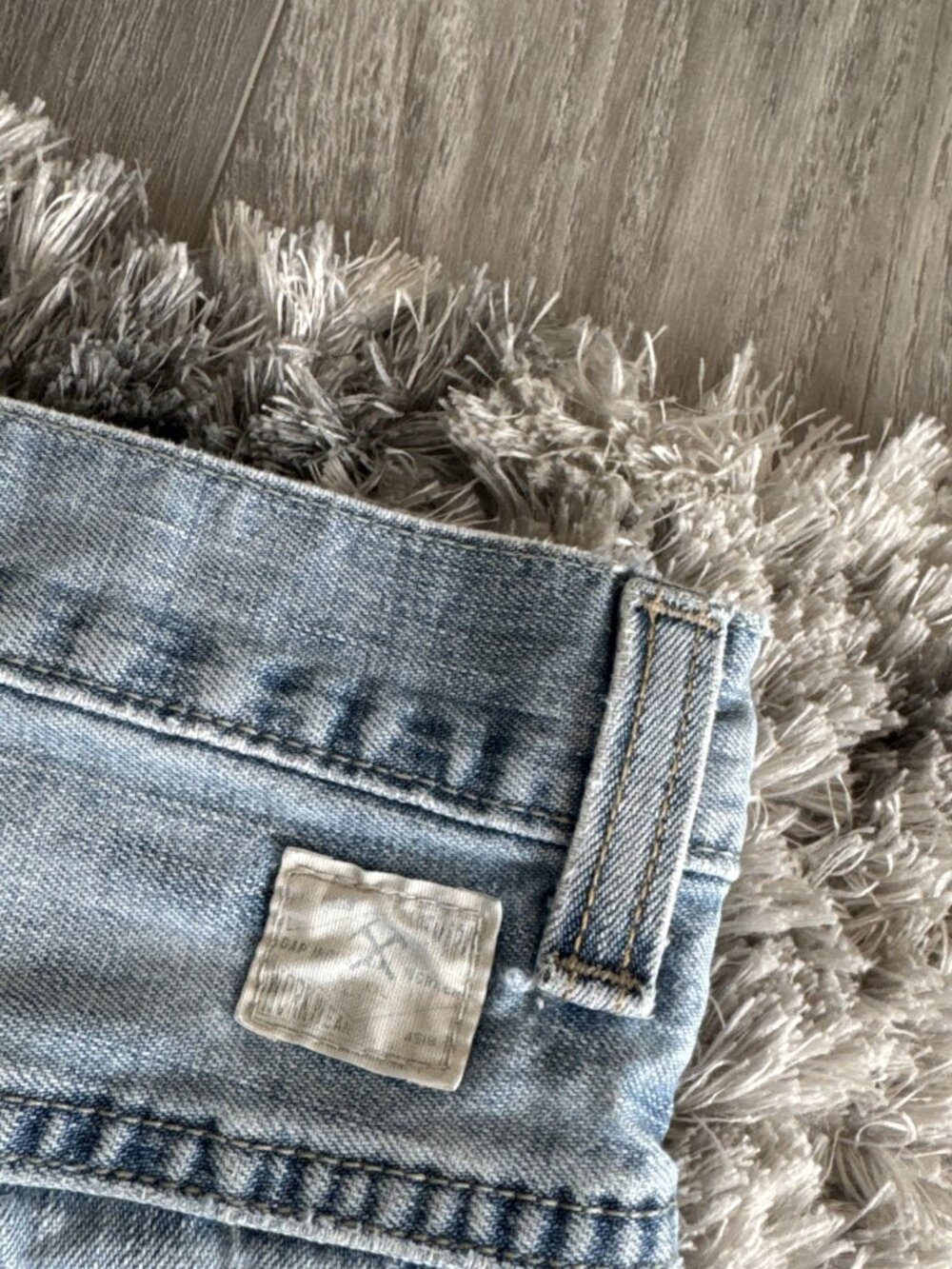 Gap Blue 00 S Denim Workwear Jeans Distressed Men 33X28 Rare Y2K Sz 33X28 - Picture 5 of 11